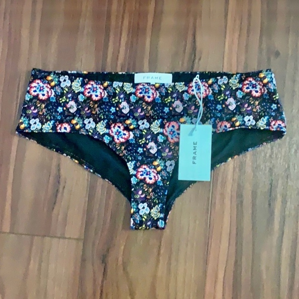 FRAME Floral Bikini Bottoms.